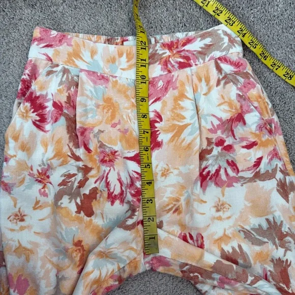 Abercrombie & Fitch Floral Wide Leg Linen Blend Pants XS - Picture 7 of 8